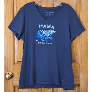 Life Is Good Navy Blue Mama Bear Tee